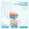 Home Office Storage Cart 6 Drawer Utility Storage with Wheels