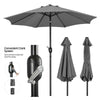 2.7M Outdoor Garden Parasol Sun Shade Patio Round Umbrella Crank Tilt Canopy