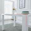 Modern Rectangular Dining Table White High Gloss MDF Wood Kitchen 120x80x75cm