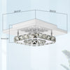 Crystal Chandelier Square Ceiling Light LED Lamp Pendant Light Living Room
