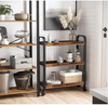 Industrial Drinks Trolley Rustic Metal Cart Vintage Serving Shelf Kitchen Table