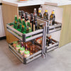 Blind Corner Pull Out Larder Kitchen Pantry Cupboard Cabinet Storage Organiser