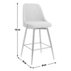 Habitat Huck Fabric Counter Bar Stool Grey Swivel Footrest Modern Design