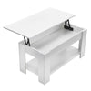Coffee Table With Lift Up Tabletop & Hidden Storage Space White Home Modern New