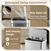 53L Automatic Trash Can Motion Sensor Garbage Can Stainless Steel Sliver