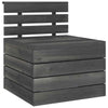 6 Piece Garden Pallet Lounge Set Solid Pinewood Dark Grey