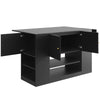 Kitchen Island Storage Cabinet w/Extendable Worktop, Drawers, Adjustable Shelves