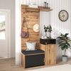 Coat Rack, Coat Stand with Shoe Storage Bench and Mirror for Hallway, Entrance