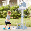 Indoor & Outdoor Sports Toy Set Kids Basketball Hoop Activity Center-Blue