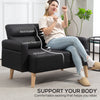 Small 2 Seater Sofa, Faux Leather Loveseat Couch for Living Room, Bedroom