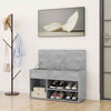 Shoe Bench Concrete Grey 80x30x45 cm Engineered WoodNew