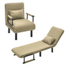 Modern Futon Recliner Armchair Folding Chair Single Sleeper Sofa Chair Bed Linen