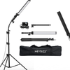 Photography Studio LED Lighting Kit with Light Stand Bag Soft Tube, 180°Adjustab