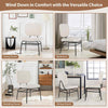 Modern Side Chair Bedroom Reading Accent Chair Adjustable Foot Pads-White