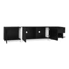 TV Stand 170 cm Black TV Unit Cabinet with Door Drawer Storage High Gloss Front
