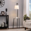 Modern LED Floor Lamp with Tea Table Shelves Storage Standing Corner Night Light