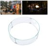Round OUTDOORS Gas Fire Pit Table Wind Guard Clear Tempered Flame Glass Shield
