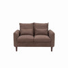 2 Seater faux leather/Linen Fabric Love Seat Sofa Armchair with Footstool Couch