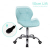Computer Desk Chair Office Cushioned Chair Chrome Legs Swivel Fabric/PU/Velvet