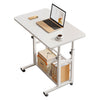 Mobile Over Bed Chair Table Overbed Height Adjustable Laptop Serving Tray Stand