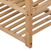 Bamboo Slatted Shoe Rack Storage Shoe Bench With Seat With Shelves Shoes Cabinet