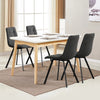 Set of 2 Faux Leather/Suede Dining Chairs Metal Legs Reception Restaurant Chair