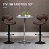 Adjustable Swivel Bar Stools Set of 2, Barstools for Counter Bar, Brown