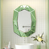 Large Decorative Wall Mirror Uneven Beveled Glass Frame Living Room Cupboard Dec