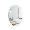 Nordic Wall Mounted Oval Frameless Bathroom Glass Vanity Mirror Beveled Edge