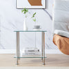Nest Of 3 Nested Nesting Tables Side End Coffee Table Glass/Wood for Living Room