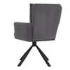 180° Swivel Velvet Armchair T-Cushion Soft Seat Home Office Computer Desk Chair