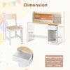 Kids Study Desk and Chair Set Student Table and Chair-White