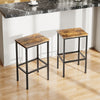 3 Space Saving Industrial Kitchen Bar Table Stool Set Breakfast Dining Chair Set
