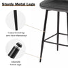 2X Modern Bar Stools Velvet Breakfast Stool Kitchen Pub Chair Metal Leg