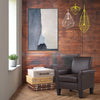 Leisure Faux Leather Accent Arm Chair Living Room Bedroom Comfy Single Sofa Seat