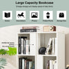 2 pcs Storage Bookcase 3-tier Wooden Bookshelf Cabinet Freestanding Display