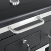 Outdoor XL Smoker Charcoal BBQ Grill Portable Garden Barbecue Trolley with Shelf