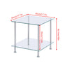 Nest Of 3 Nested Nesting Tables Side End Coffee Table Glass/Wood for Living Room