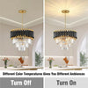 Black Gold Modern Pendant Chandelier Crystal Lighting Ceiling Light Fixture Lamp