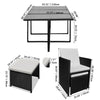 10 Seater Rattan Cube Garden Furniture Set Dining Table Chairs Stools Patio