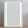 Bathroom Mirror Cabinet Clock Shaver Socket Sensor Demister Pad With LED Lights