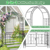 Garden Decoration Trellis Pergola with Gate w/Multiple Side Crossbars