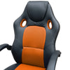 Office Chair Ergonomic Gaming Chair Height Adjust with Armrest PU Leather Seat