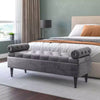 Velvet Padded Storage Ottoman Bench Armed Hallway Window Seat Bed End Stool Box