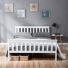 Solid Pine Wooden Bed Double Bed Frame 4ft6 135x190 cm Adults Kids Teen White