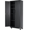 Metal Storage Cabinet Rolling Garage Storage Cabinet 4 Adjustable Shelves