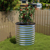 Tall 80cm Galvanised Raised Garden Bed Circular Outdoor Elevated Planter Box