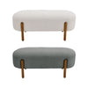 Modern Footrest Entryway Bench Oval Long Pouffe Padded Vanity Seat Shoe Bench