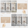 Hollywood Makeup Mirror Large Vanity Light Mirror with 15 Dimmable LED Bulbs