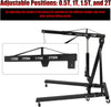 Heavy Duty Folding Engine Crane 2 Ton Cranes Hoist Lift Workshop Hydraulic Black